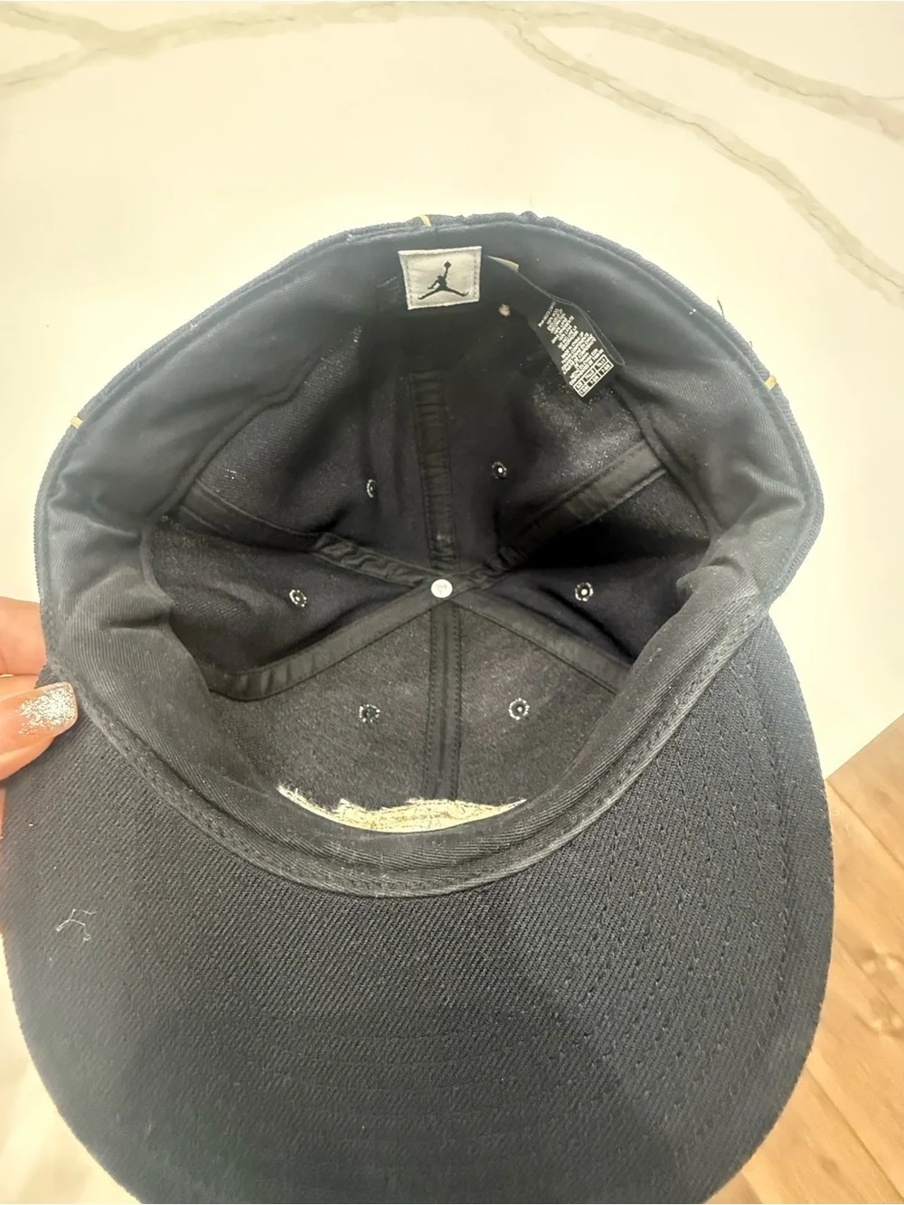 Jordan Men's Black Cap with Gold Embroidery